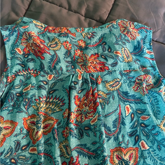 Maurices teal paisley sleeveless shirt - Picture 3 of 4